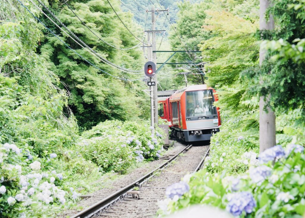 大平台駅近くの踏切