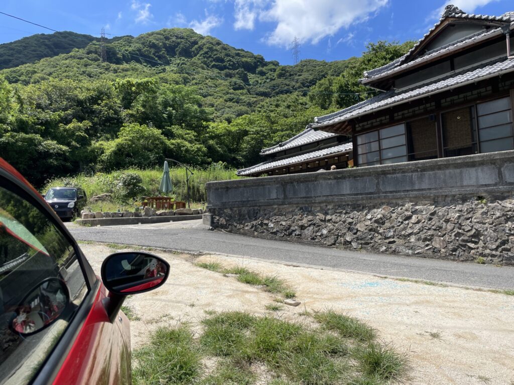 たまやから見える山