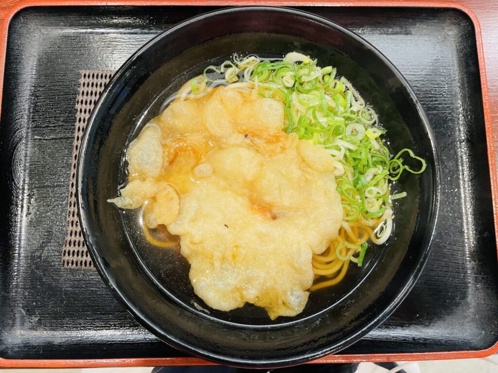 えきそばの天ぷらそば