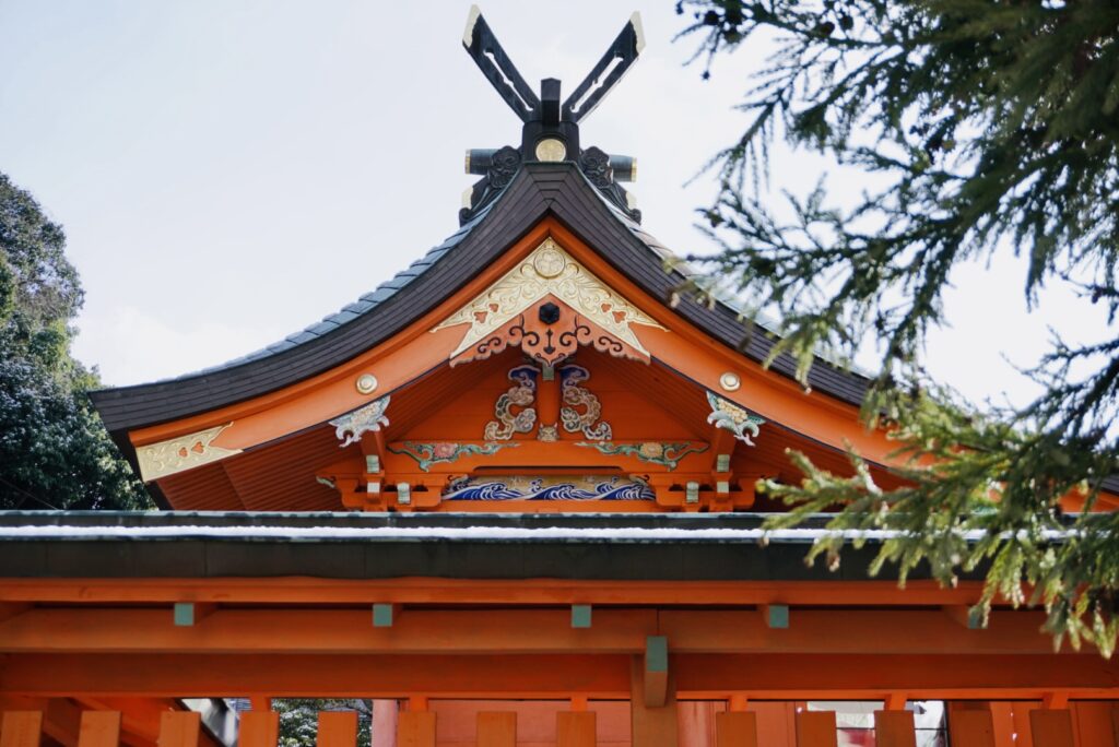 廣島東照宮本堂の屋根