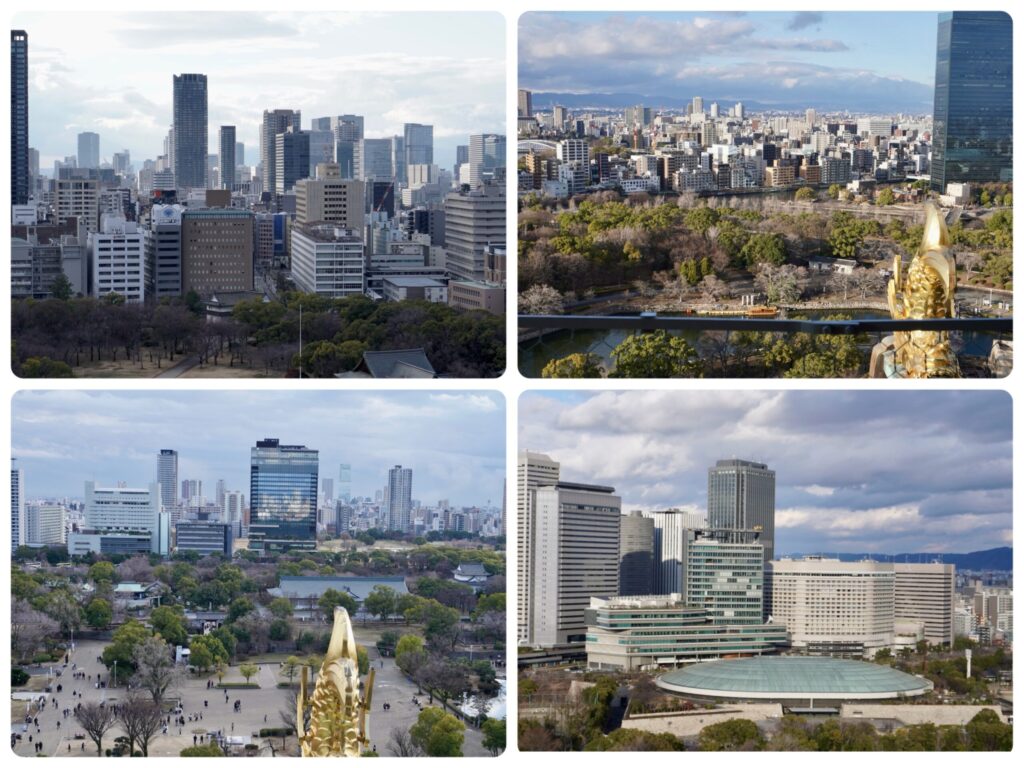 大阪城　天守閣　展望台　パノラマビュー